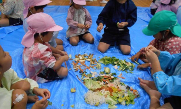 第一園第二園合同 菌ちゃん土づくり 9月2日