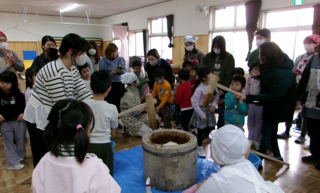 第二園　餅つき　1月16日